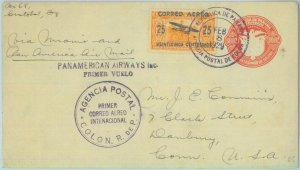 83248 - PANAMA  - Postal History - FIRST FLIGHT  to USA 1927 - Stationery Cover