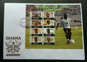 Ghana Germany FIFA World Cup Football 2006 Games Sport (sheetlet FDC) *see scan