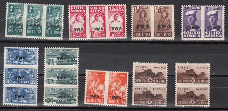 South West Africa Scott 144-52 Mint hinged (Catalog Value $49.50)