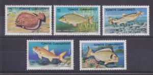 Turkey Sc 2017-2021 MNH. 1975 Fish cplt VF