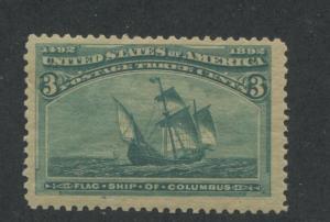 1893 US Stamp #232 3c Mint Never Hinged Very Fine Catalogue Value $210