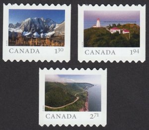 DIE CUT = FAR and WIDE = set of 3 BK stamps Lighthouse, Kootenay MNH Canada 2020