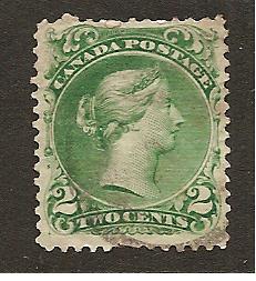 Canada   Scott #24  Used light cancel  Scott CV $95.00