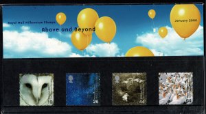 G.B.QE II 2000 ABOVE & BEYOND MINT (NH) SG2125-28 P.O.PACK 307 SUPERB