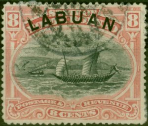 Labuan 1894 8c Rose-Red SG68 Fine Used