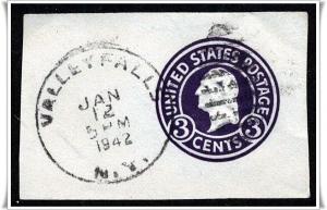 ♦SC#U436 3¢ Washington Cut Square (Used) 