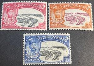 BRUNEI # 76-78--MINT NEVER/HINGED--COMPLETE SET--1949