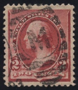 SCOTT 220c used Extra Fine, tiny thin PSE Cert. (TJ 7/29) 