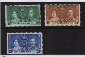 Bahamas 1937 SG146/8 Coronation unmounted set of 3