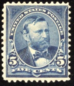 US Scott #281 US Grant 1898 5¢ Dark Blue Double Line Watermark MNH