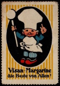 1920's Czechoslovakia Poster Stamp Visan Margarine The Best Of All!