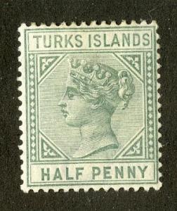 TURKS ISLAND 51 MH SCV $7.00 BIN $3.25 ROYALTY