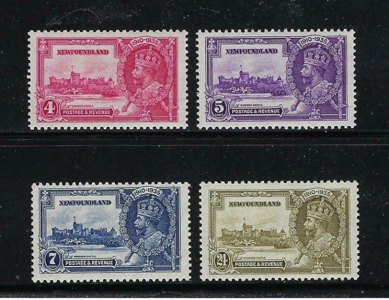 NEWFOUNDLAND SCOTT #226-229 1935 GEORGE V SILVER JUBILEE - MINT NEVER HINGED