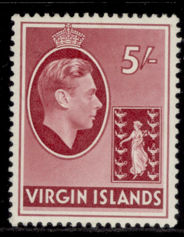 BRITISH VIRGIN ISLANDS GVI SG119a, 5s carmine, M MINT. Cat £20.