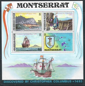 Montserrat #295a The Discovery of Montserrat by Columbus ~ MNH