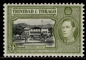 TRINIDAD & TOBAGO GVI SG253, 24c black & olive-green, LH MINT.