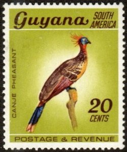 Guyana 46 - Mint-H - 20c Hoatzin (1968) (cv $1.00)