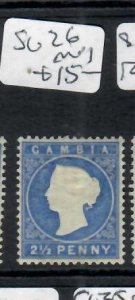 GAMBIA QV CAMEO 2 1/2D  SG 26    MOG     P0719H