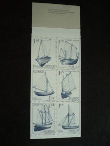 Stamps - Sweden - Scott# 1365a - Mint Never Hinged Booklet Pane of 6 Stamps