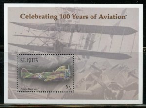 ST. KITTS 100th ANNIVERSARY OF AVIATION SOUVENIR SHEET MINT NH