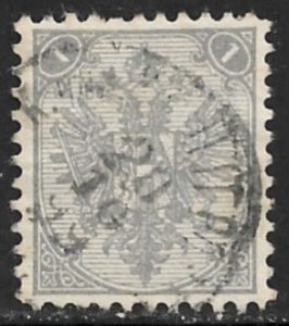 BOSNIA AND HERZEGOVINA 1895-1900 1k Pearl Gray Arms P.10 1/2 Sc 2a,SG121 VFU