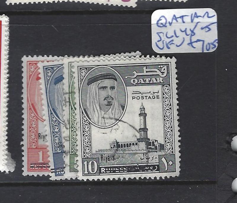 QATAR (P0502BB)  SHEIKH REVALUED  SG 148-151  VFU   VERY SCARCE