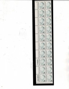 Bernard Revel $1 Postage Plate Strip of 20 stamps #2193 VF MNH