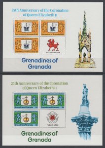 Grenada Grenadines 270-272 Footnoted Souvenir Sheets MNH VF