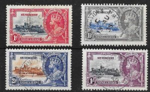 ST.VINCENT SG142/5 1935 SILVER JUBILEE SET USED (p)