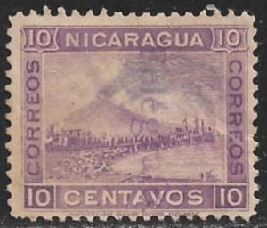 NICARAGUA 1900 10c Overprinted Telegraph Stamp Hisc. No.72 Used