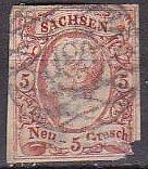 Saxony 12 1856 John Used Corner Nip