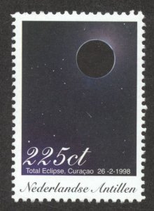 Netherlands Antilles Scott 823 MNHOG - 1998 Total Solar Eclipse - SCV $3.50