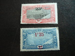 Stamps - Somali Coast - Scott# 129-130 - Mint Hinged Part Set of 2 Stamps