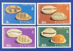 ZAYIX - 1980 - Tuvalu - #129-132 - MH - Marine Life - Shells