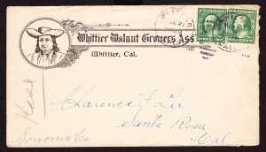 Cover, 1910, Illust.Wittier Walnut Growers Ass'n, Wittier, CA, Bill Slip