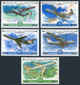 Russia C122-C126, MNH. Mi 4843-4846, 4912. Aircraft 1979. AN-28,YAK-12,TU-154,IL