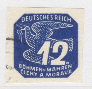 Czechoslovakia Ger. 1943 BOHEMIA AND MORAVIA 12h Protectorate Used A25P41F19232-