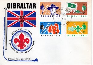 Gibraltar 1968 Sc 209-12 FDC-1