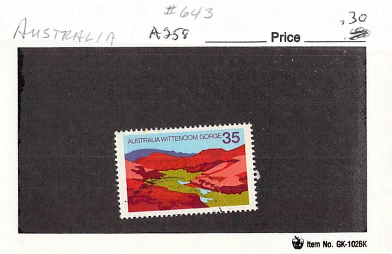 Australia 643 Used Gorge 1976 (SC0_677)