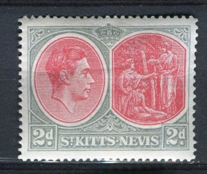 ST. KITTS; 1938 early GVI pictorial issue fine Mint hinged Shade of 2d. value