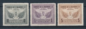 [116144] El Salvador 1949 Airmail 75 Years of UPU Light toned MNH