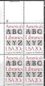 US #2015 MNH PB America's Libraries.