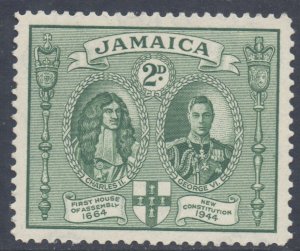 Jamaica Scott 130 - SG135, 1945 New Constitution 2d MH*