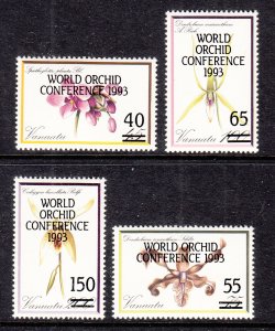 Vanuatu 586-589 Flowers MNH VF