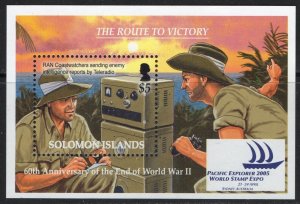 Thematic stamps SOLOMON IS 2005 END WW II MS1124 mint