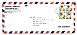 Philippines *Canossian Fathers* Cover MISSIONARY Air Cover MIVA FRUIT 1991 CP2