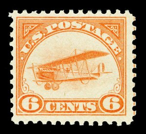 Scott C1 1918 6c Jenny Airmail Issue Mint F-VF OG NH Cat $110