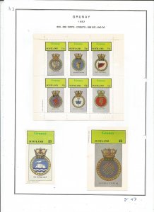 GRUNAY- 1982 - Ships Crests - Sheets - Mint Light Hinged - Private Issue