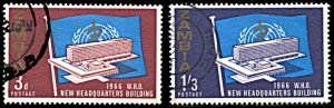 Zambia 26-27, used, New World Health Organization Headquarters