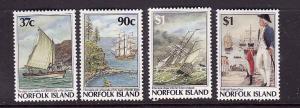 D3-Norfolk Is.-Scott#428,432,434-5-Unused NH-4 values from 